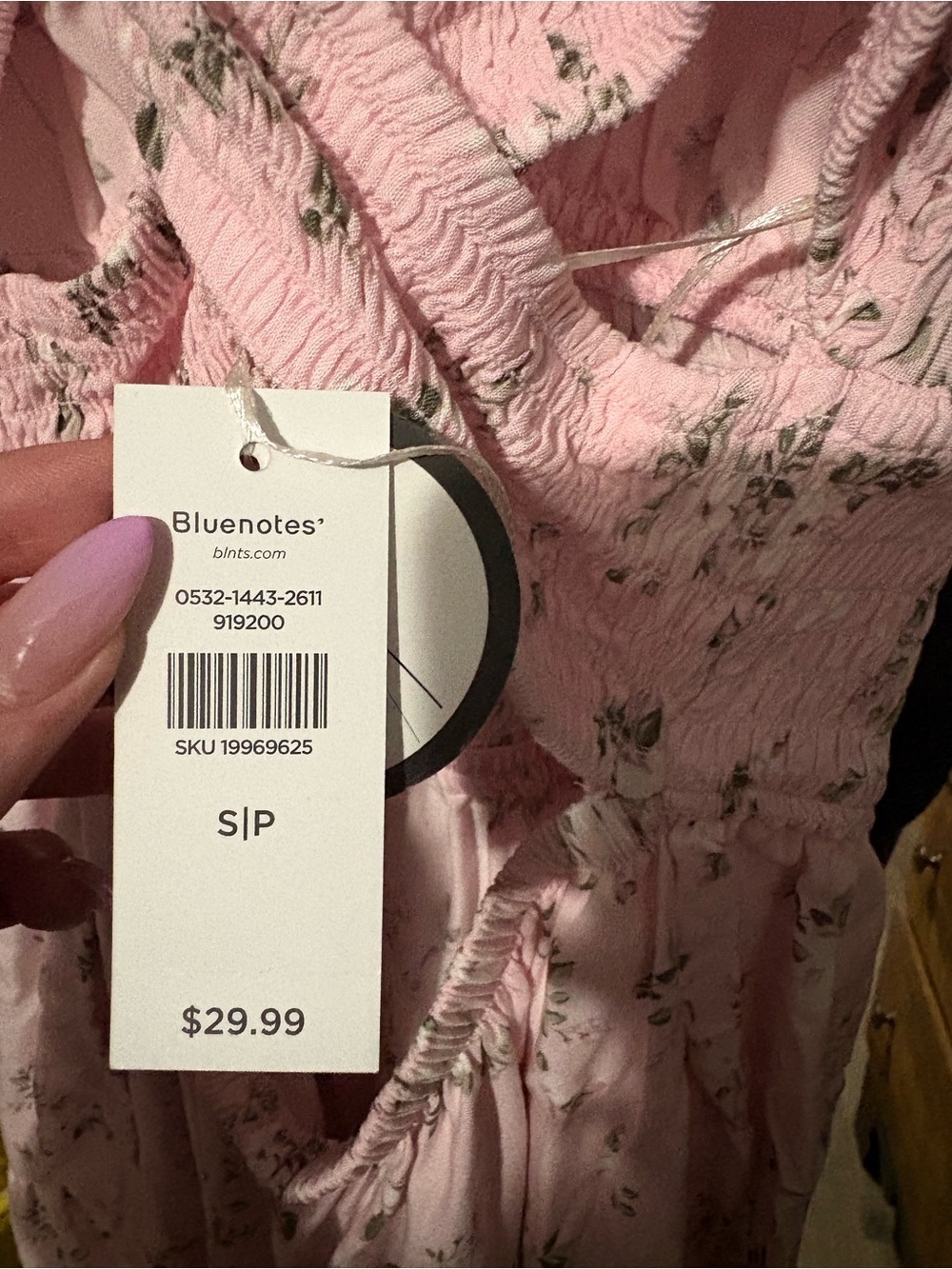 NWT Bluenotes Smocked Waist Cross Back Dress - Picture 6 of 7
